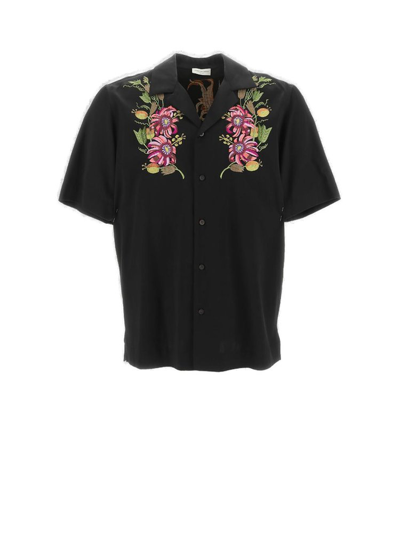 Shop Dries Van Noten Floral Embroidered Buttoned Shirt In Multi
