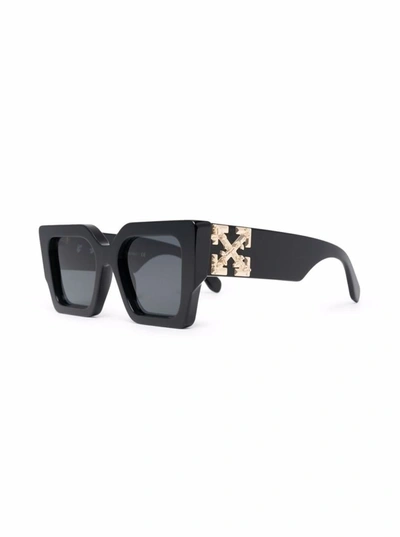 Shop Off-white 'catalina' Black Sunglasses With Arrow Motif In Acetate Woman