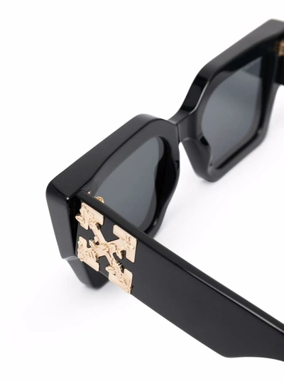 Shop Off-white 'catalina' Black Sunglasses With Arrow Motif In Acetate Woman