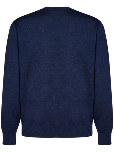 Shop Dsquared2 D2 Leaf Crewneck Sweater In Blue