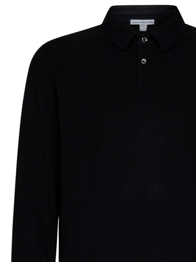 Shop James Perse Polo Shirt In Black