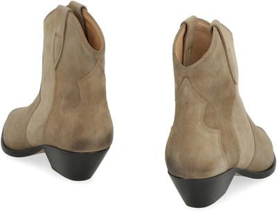 Shop Isabel Marant Dewina Suede Ankle Boots In Turtledove