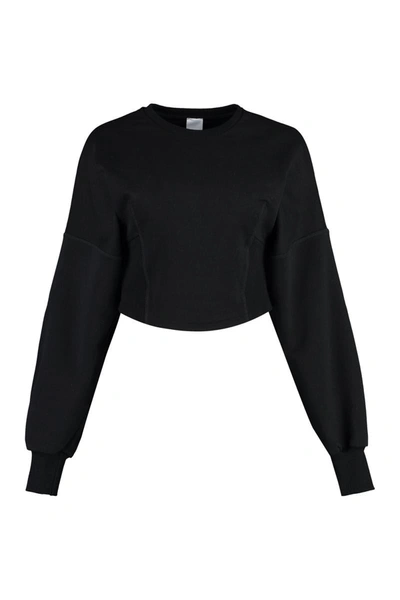 Shop Pinko Cotton Crew-neck Sweatshirt In Black