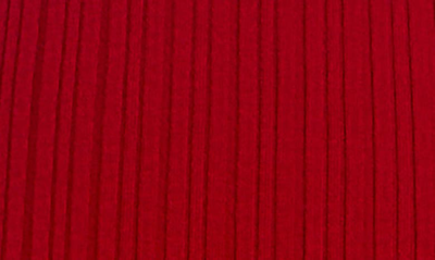 Nina Leonard Ribbed Cutout Long Sleeve Sweater Dress In Red