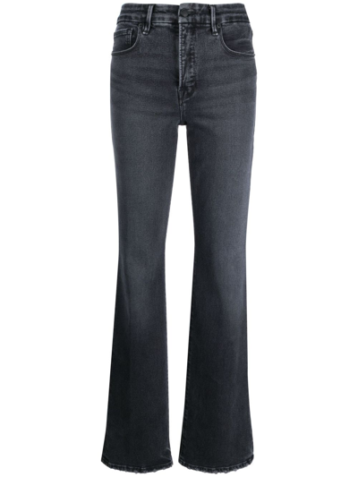 Shop Good American High-rise Bootcut Jeans In Black