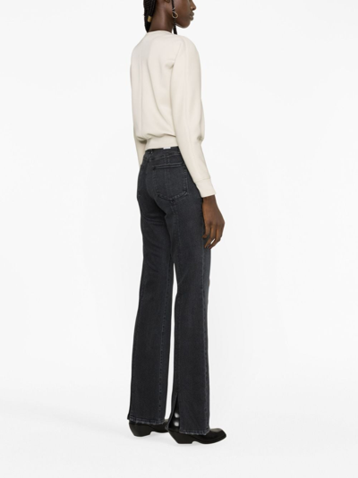Good American Bootcut Cotton Jeans In Black