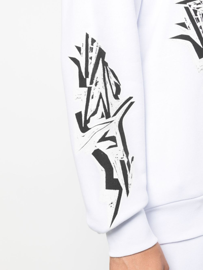Plein Sport Thunder Tiger Graphic-print Hoodie In White