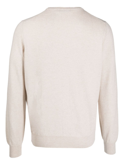 Shop Fileria Fine-knit Cashmere Jumper In Neutrals