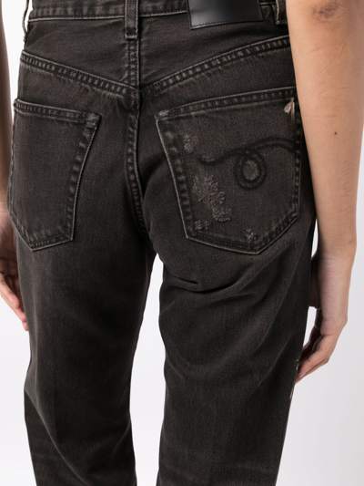 Shop R13 Paint-splatter Detail Jeans In Black