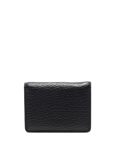 Shop Maison Margiela Four-stitch Keyring Card Holder In Black