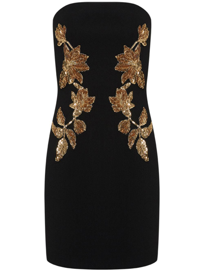 Shop Rebecca Vallance Versailles Strapless Minidress In Black