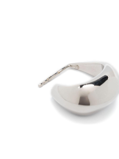 Lemaire Small Curved Drop Earrings In Silver