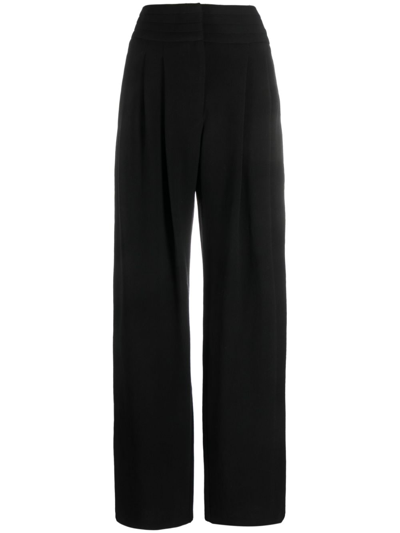 Iro Pleat-detail Wide-leg Trousers In Black
