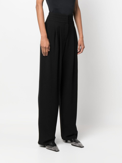 Iro Pleat-detail Wide-leg Trousers In Black