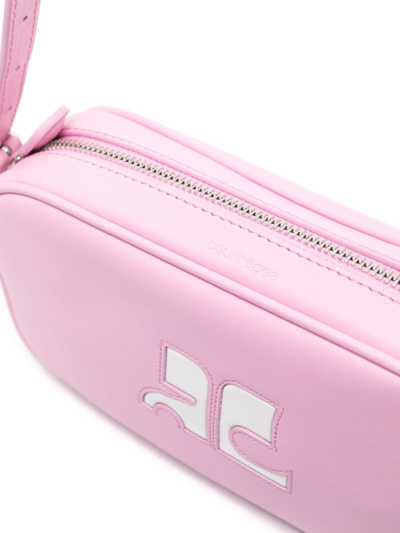 Courrèges Reedition Leather Shoulder Bag In Pink
