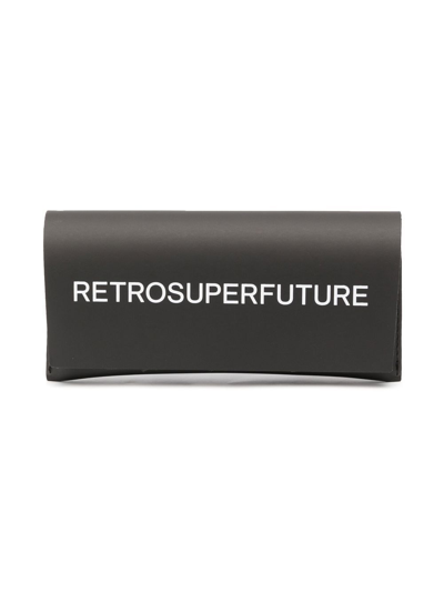 Shop Retrosuperfuture Palazzo Square-frame Sunglasses In Red