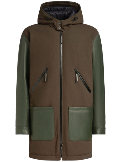 Shop Giuseppe Zanotti Waylen Hooded Jacket In Green