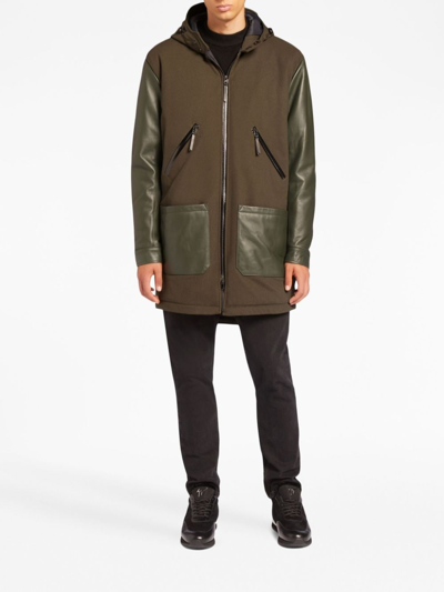 Shop Giuseppe Zanotti Waylen Hooded Jacket In Green