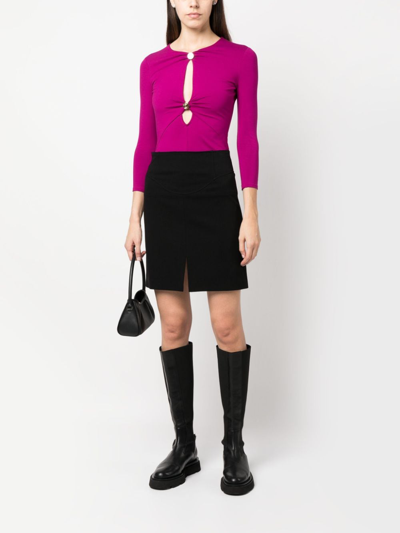 Pinko Zip-up High-waist Skirt In Black