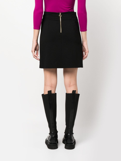 Pinko Zip-up High-waist Skirt In Black