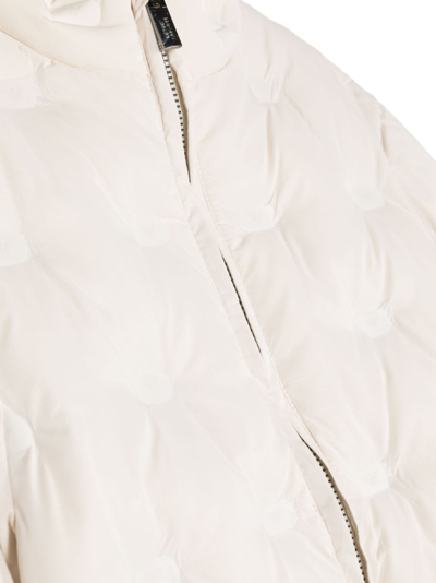 Shop Emporio Armani Padded Zip-up Jacket In White