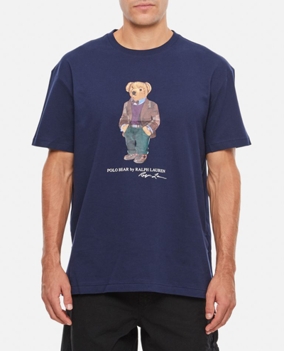 Shop Polo Ralph Lauren T-shirt Bear In Blue