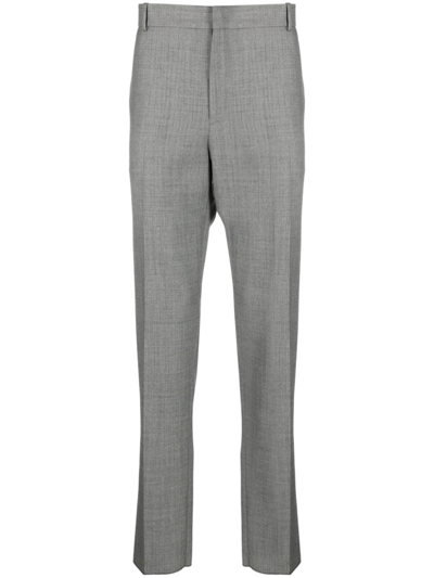 Shop Alexander Mcqueen Tailored Wool Trousers In Grey