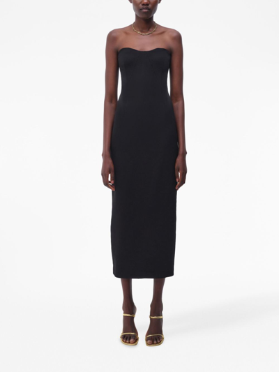 Simkhai Caspian Bustier-style Midi Dress In Schwarz