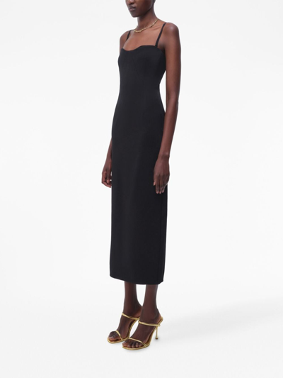Simkhai Caspian Bustier-style Midi Dress In Schwarz