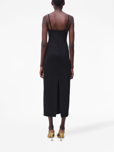 Simkhai Caspian Bustier-style Midi Dress In Schwarz
