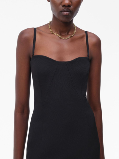 Simkhai Caspian Bustier-style Midi Dress In Schwarz