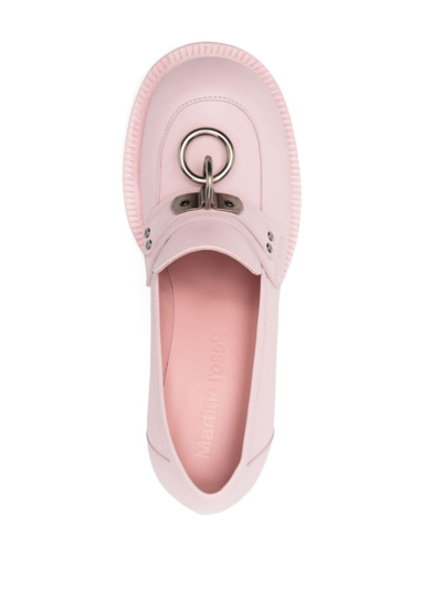 Shop Martine Rose Bulb Toe 95mm Leather Pumps In Rosa