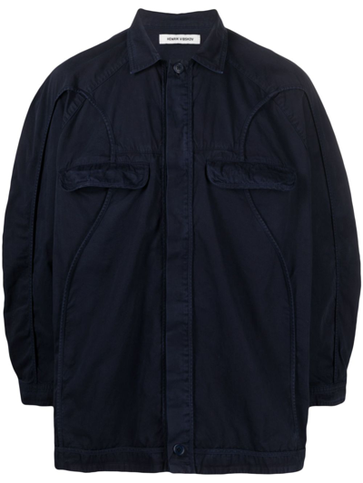 Shop Henrik Vibskov Frank Long-sleeve Shirt In Blue