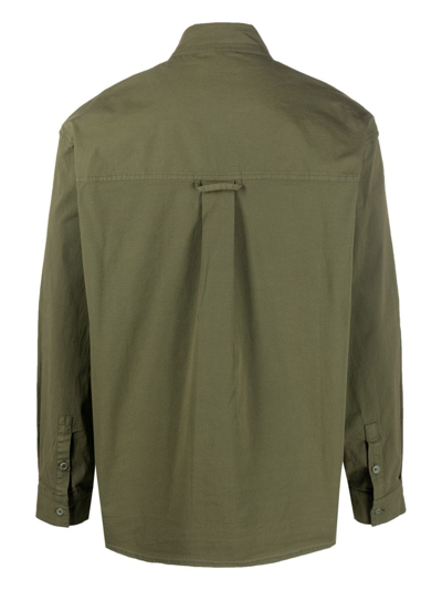 Shop Henrik Vibskov Cargo Long-sleeve Shirt In Green