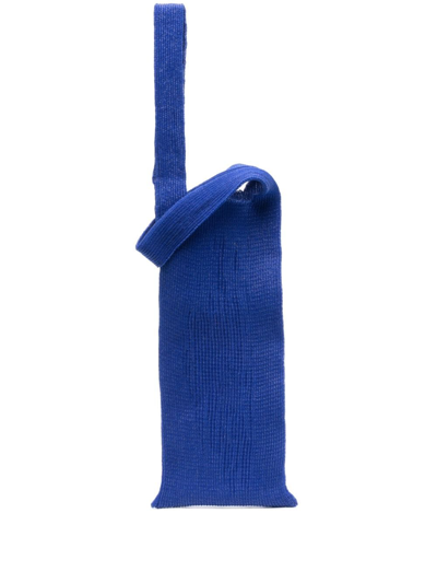 Shop A. Roege Hove Large Emma Knitted Tote Bag In Blue