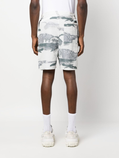 Shop Henrik Vibskov Graphic-print Bermuda Shorts In Neutrals