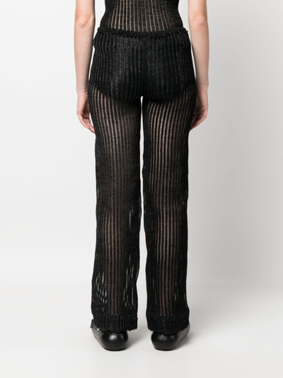 Shop A. Roege Hove Patricia Semi-sheer Trousers In Black