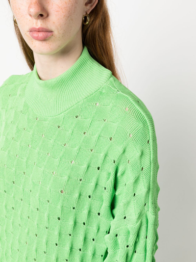 Shop Henrik Vibskov Spike-knit Maxi Dress In Green
