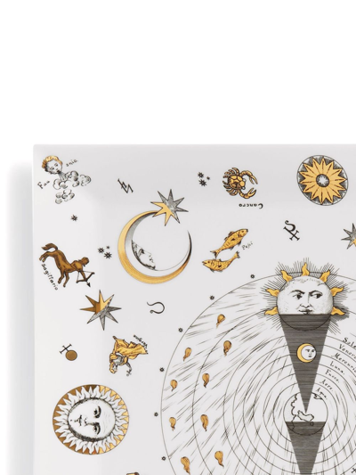 Fornasetti Tray Astronomici In Weiss