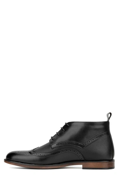 Shop New York And Company Luciano Faux Leather Chukka Boot In Black