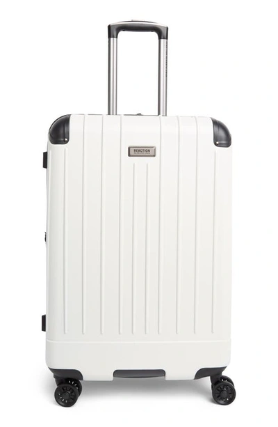 Shop Kenneth Cole Flying Axis 24" Hardside Spinner Luggage In Coconut White