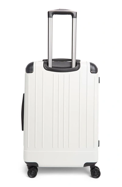Shop Kenneth Cole Flying Axis 24" Hardside Spinner Luggage In Coconut White
