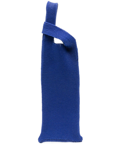 Shop A. Roege Hove Emma Knitted Tote Bag In Blue