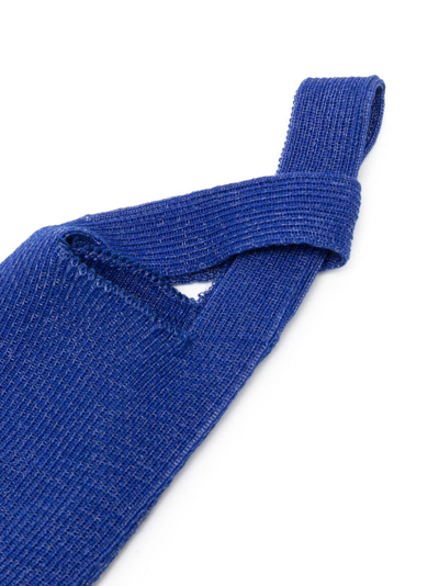 Shop A. Roege Hove Emma Knitted Tote Bag In Blue
