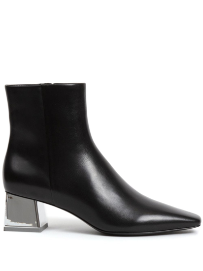 Shop Simkhai Ryder Leather Ankle Boots In Black