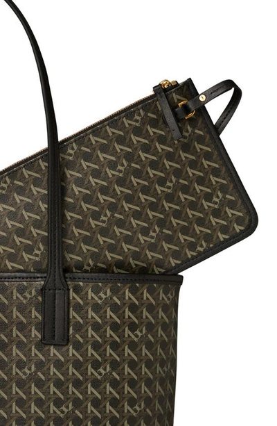 Tory Burch Ever-ready' Large Shopping Bag In Black Fabric In Black