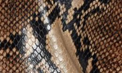 Shop Khaite Snake Embossed Leather Crop Bomber Jacket In Brown