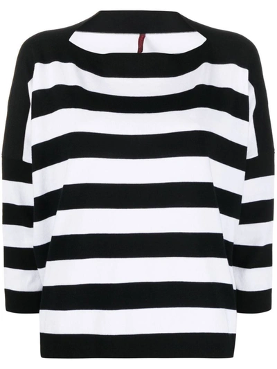 Shop Daniela Gregis Boat Neck Cotton Sweater In Black