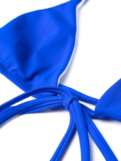 Dsquared2 Self-tie Bikini Top In Blue