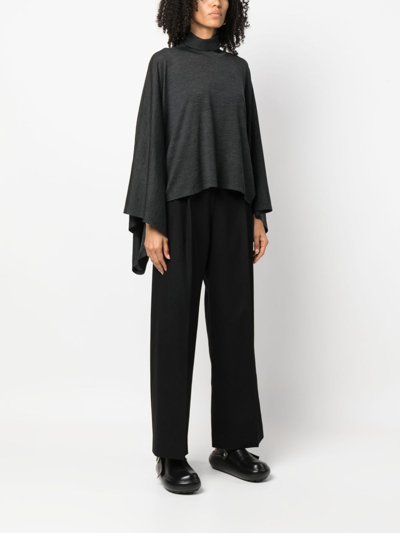 Gia Studios Mock-neck Wool Jumper In Grey